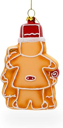 Charming Gingerbread Family Blown Glass Christmas Ornament 1