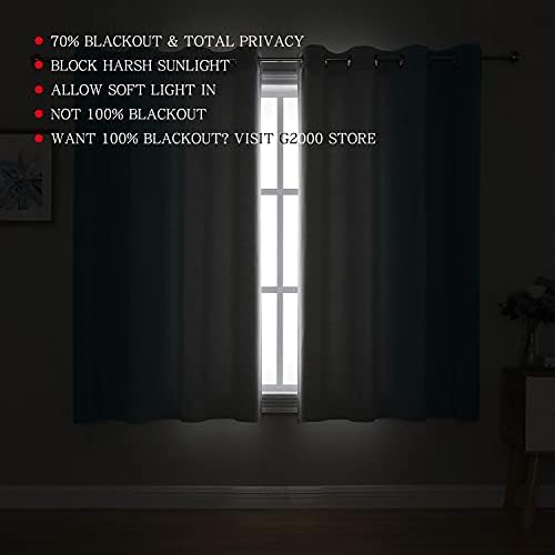 G2000 Ombre Blackout Curtains 2 Panels 63 Inch