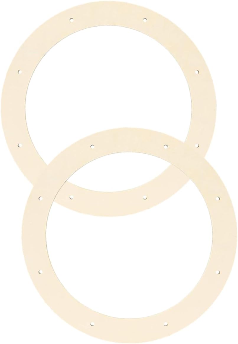 CIMAXIC 2pcs Wooden Ring Wreath Frame for DIY Decorations
