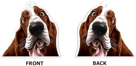 WIRESTER Cute Basset Hound Christmas Hanging Ornament