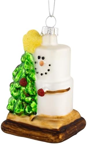 Northlight Smore with Tree Glass Christmas Ornament 325 White