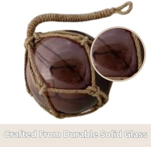 Violet Glass Fishing Buoy - 10 Inch Nautical Decor