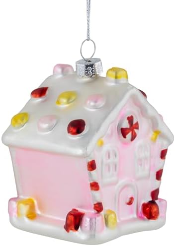 Northlight Candy House Glass Christmas Ornament 325 Inch Pink