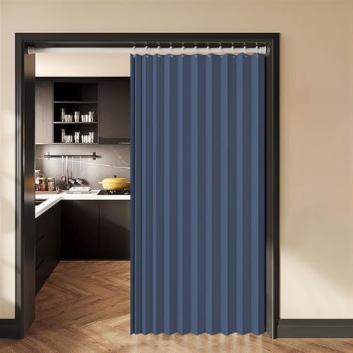Blackout Accordion Door Curtain with Magnetic Buckles
