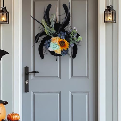 Ochine Spider Halloween Wreath Door Hanger