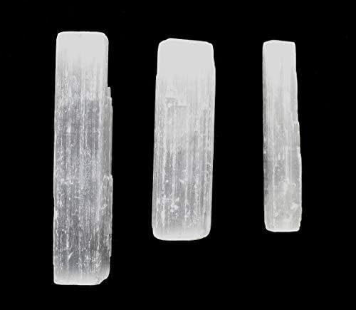 HQRP 3 Inch Natural White Selenite Sticks 5PCS
