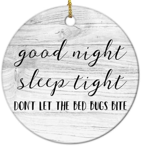 Good Night Sleep Tight Christmas Ceramic Ornament