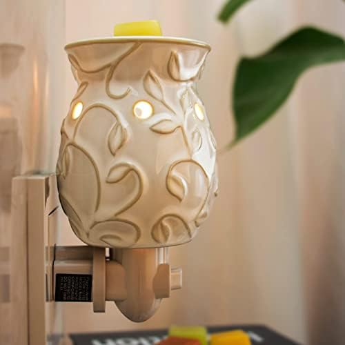 STAR MOON Candle Warmer with Ivy Bas-Relief Design