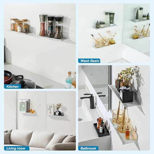 SAYAYO White Floating Shelves Wall Storage 2pcs