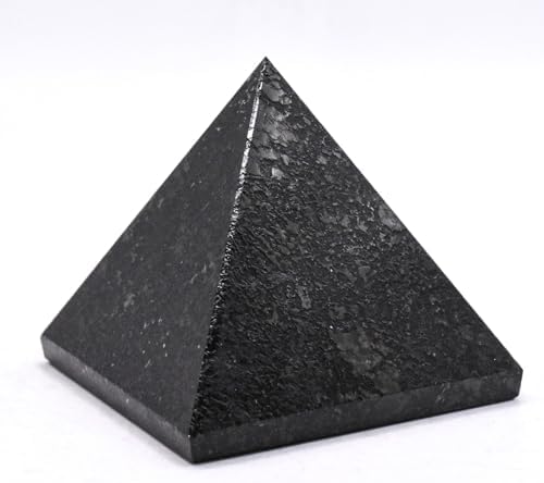 22 Inch Black Nuummite Carved Pyramid Crystal Specimen