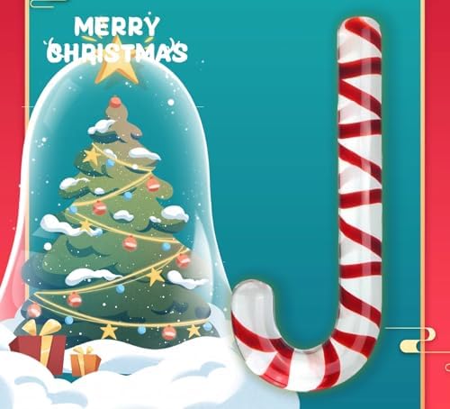 Crystal Glass Christmas Cane - 20cm for Tree Decoration