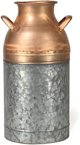 Red Co 16 Tall Two-Tone Copper Metal Jug Vase with Handles