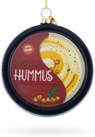 BestPysanky Hummus Blown Glass Christmas Ornament