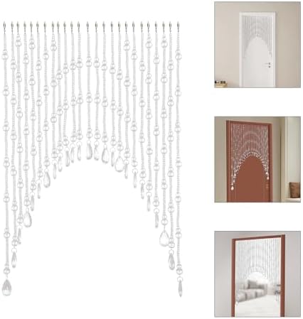 Elegant Hanging Glass Door Beads Valance 25 Strings