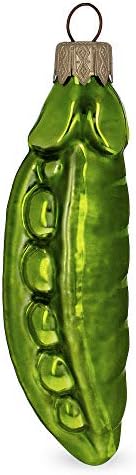 Green Peas Glass Christmas Ornament 1