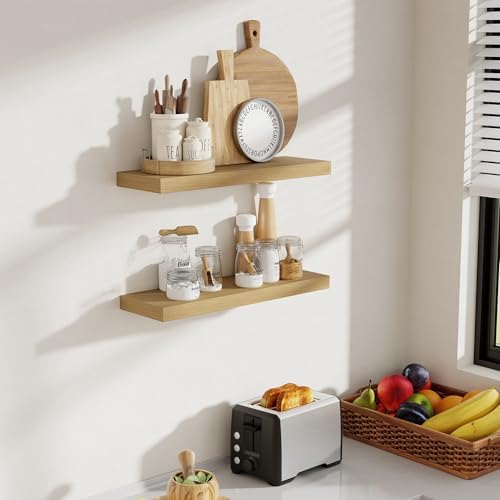 24 Inch Floating Shelves Set of 2 with Invisible Brackets