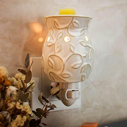 STAR MOON Candle Warmer with Ivy Bas-Relief Design