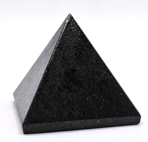 22 Inch Black Nuummite Carved Pyramid Crystal Specimen