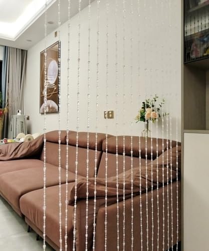 Ave Split Clear Beaded Curtain Door Divider