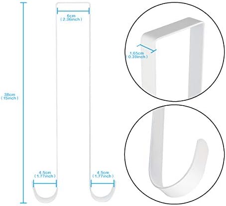Nxtop Over The Door Metal Wreath Hanger 15 L 1Pcs White