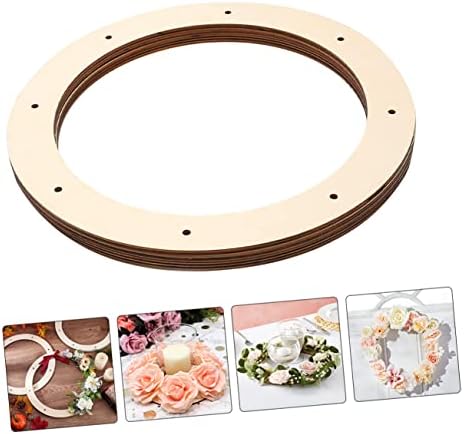 CIMAXIC 2pcs Wooden Ring Wreath Frame for DIY Decorations