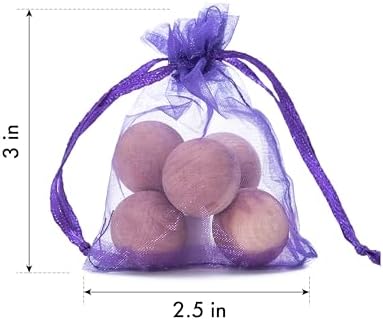 180 Pcs Cedar Balls with Satin Bags for Home Fragrance