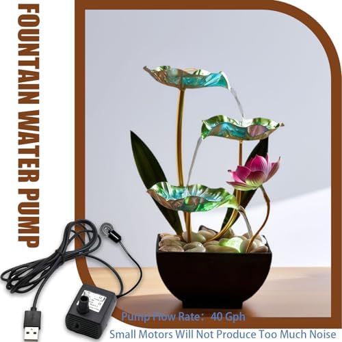Generic Waterfall Pendulum with LED Lights Indoor Fountain Decor