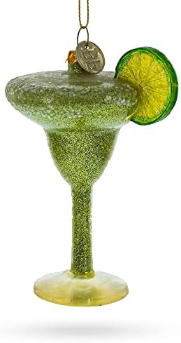 Refreshing Cocktail with Lime Blown Glass Christmas Ornament 1