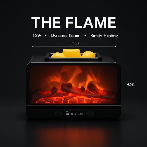 MeplLivs Dynamic Flame Electric Wax Melt Warmer with PTC Technology