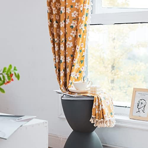 Deeprove Boho Curtain Panel 63 Inch Length