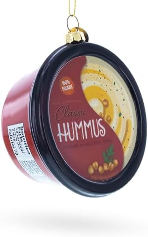 BestPysanky Hummus Blown Glass Christmas Ornament