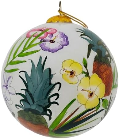 Pineapple Garden Serenity Hawaiian Christmas Ornament
