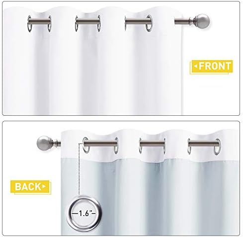 NICETOWN Noise Dampening Curtains for Large Window and Wall Divider