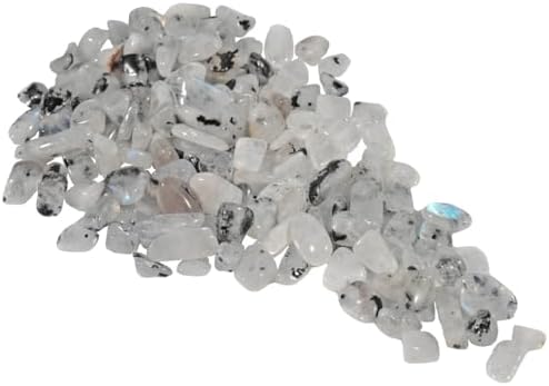 IMALY White Moonstone Tumbled Chips for Vases and Decor