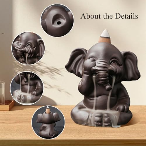 Comeon Backflow Incense Burner Set with Mat and Tweezers
