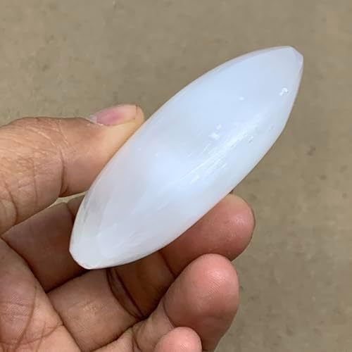 WatanGems 93g Natural Selenite Palm Stone Crystal
