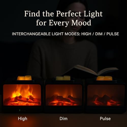 MeplLivs Dynamic Flame Electric Wax Melt Warmer with PTC Technology