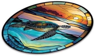 79 Inch Acrylic Window Hanging Decor Marine Turtle Design