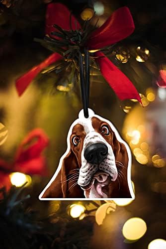 WIRESTER Cute Basset Hound Christmas Hanging Ornament