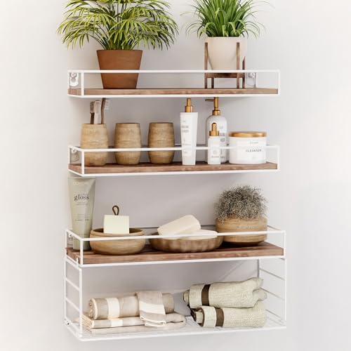 Oxendon Wall Mounted Bathroom Shelves Over Toilet Set of 3