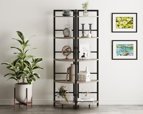 BON AUGURE 5 Tier Corner Bookshelf Stand