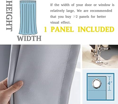 ZYMECH Bohemian Curtain Panel 47x787 Inches Dark Blackout