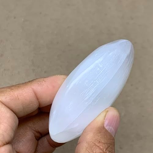 WatanGems 93g Natural Selenite Palm Stone Crystal