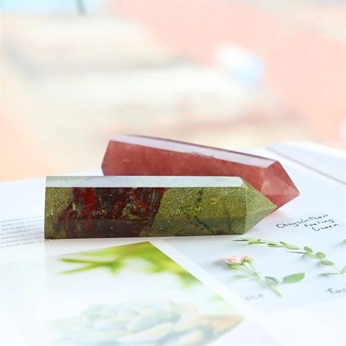 AtkitS Natural Crystal Column Energy Wand