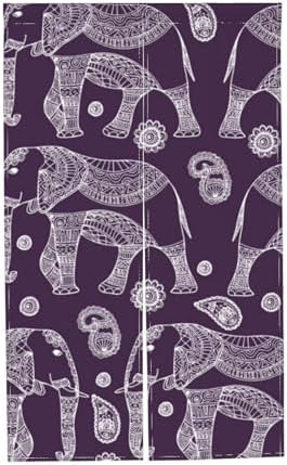 TREPKO Room Divider Door Tapestry Cartoon Elephant Curtain