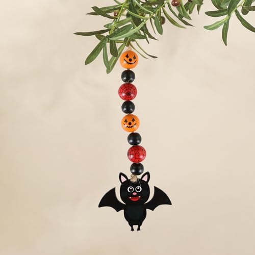 4 Piece Wooden Hanging Beads for Halloween Decor