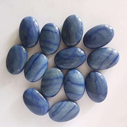 Loveliome Natural Blue Aventurine Oval Worry Stones