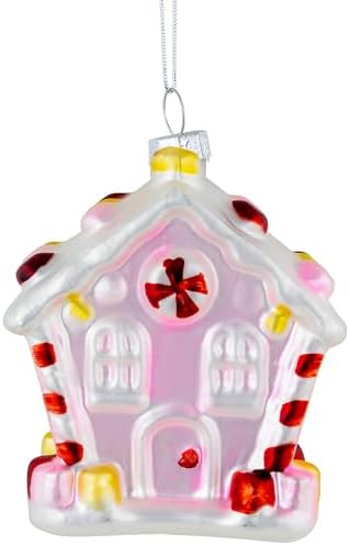 Northlight Candy House Glass Christmas Ornament 325 Inch Pink