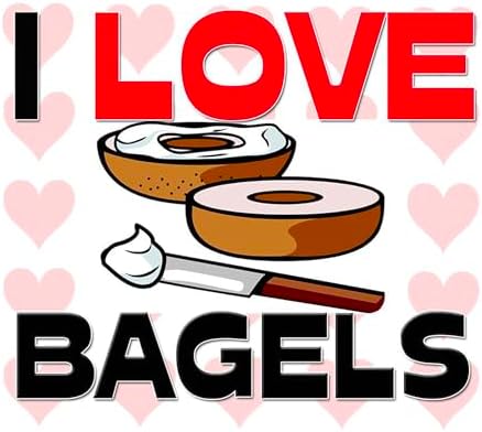 I Love Bagels Round 4 Inch MDF Holiday Ornament