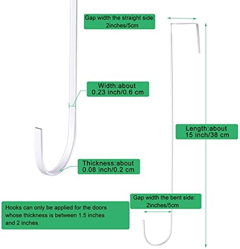Hotop 15 Inch Steel Wreath Hangers 4 Pack